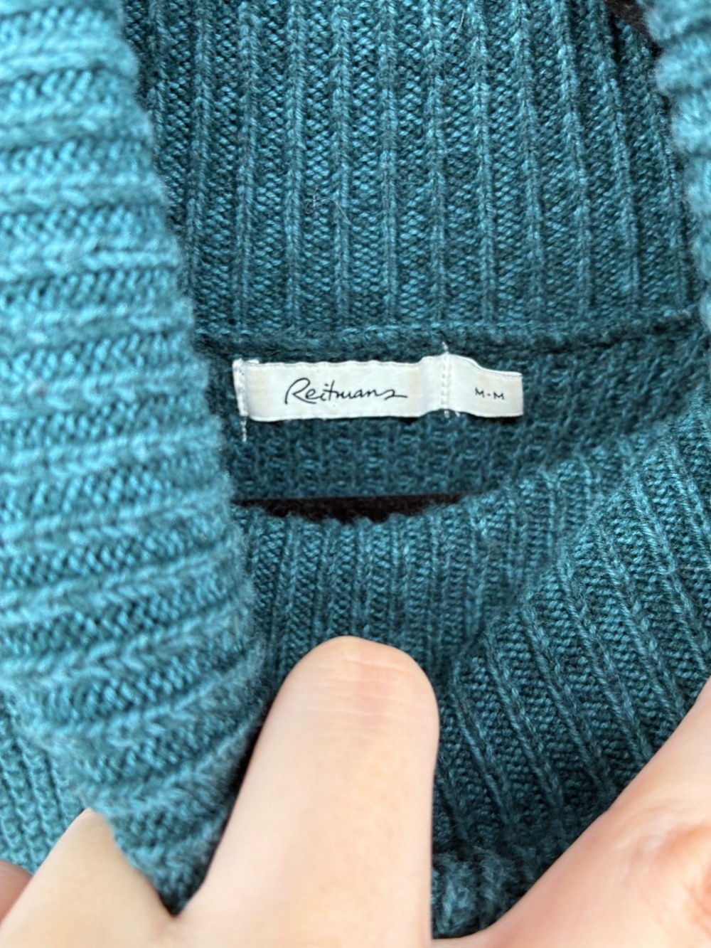 Teal Green Reitmans Knit Turtleneck Sweater - Picture 3 of 8